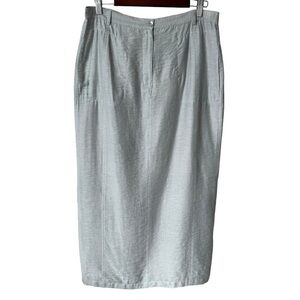 Eric Alexandre Linen Blend Grey Silver Maxi Skirt Women's Size 40
